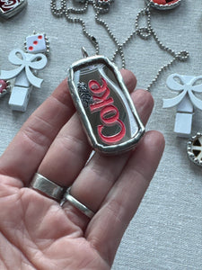 Diet Pop  double sided soldered necklace