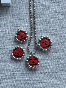 Small Jack-o’-lantern Large Howlite colored Soldered pumpkin necklaces