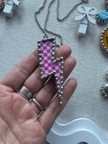 Black/white Pink checkered soldered bolt