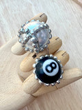 1 of 1 Pearl Soldered Peace Sign Ring