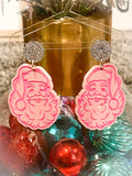 Retro Vintage Santa Earrings