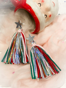 The Star Retro Tinsel Tassel Earrings