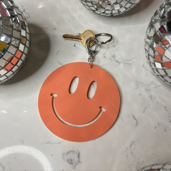 Over The Top Smiley Keychain